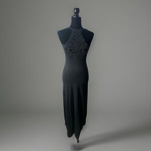 Mara Hoffman Swim Macrame black maxi dress, size XS